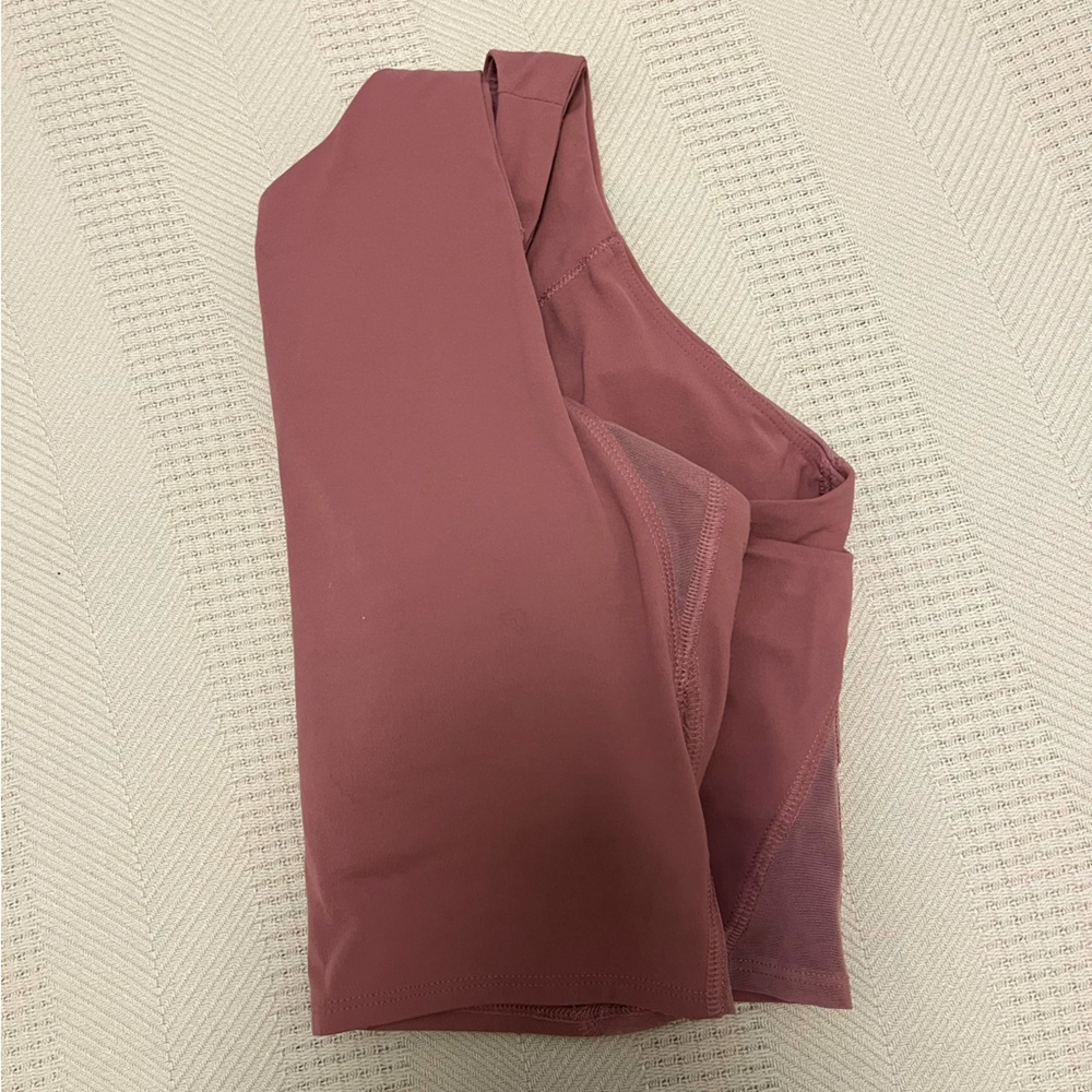 Pink Cropped Racerback Workout Top - Picture 2 of 3